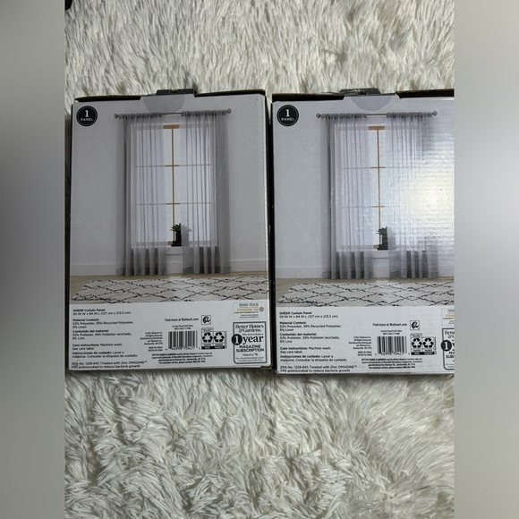 Better Homes & Gardens Solid Fringe 84"Single Panel Curtain Soft Silver - Picture 7 of 7